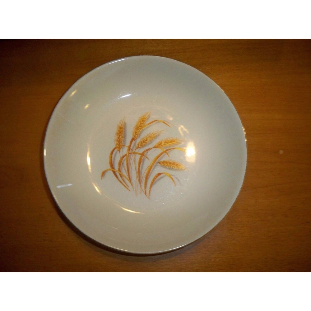 Vintage 1950's Homer Laughlin Golden Wheat Soup Salad Bowl 7‎ 1/2"
